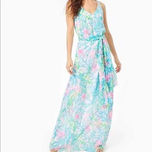 Lilly Pulitzer Lani Maxi Dress Coral Bay